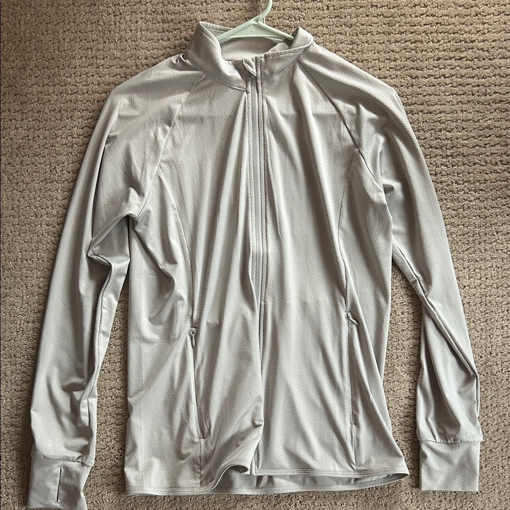 Light Gray Women's Full-Zip Athletic Jacket